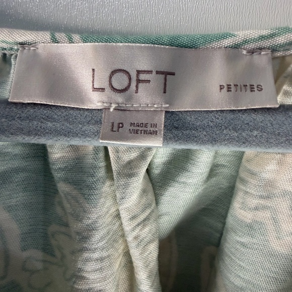 LOFT Mint Green Floral Long-Sleeve Dress - Picture 4 of 5